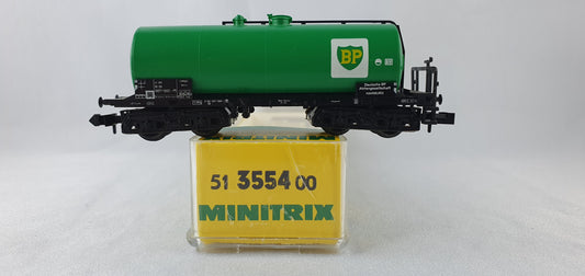 Minitrix 51 3554 00 DKesselwagen, 4-achsig, grün "BP" OVP (PL7)