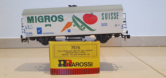 Rivarossi 7574 FS Kühlwagen "MIGROS" OVP (DLS06)