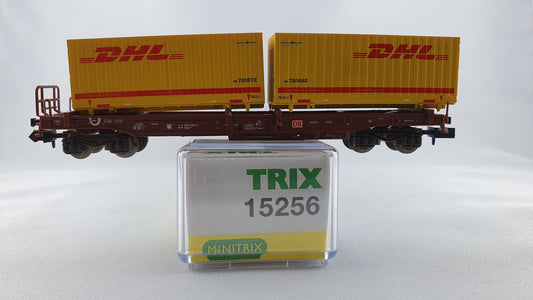 Minitrix 15256 DB Einheitstaschenwgen "DHL" OVP (DG117)