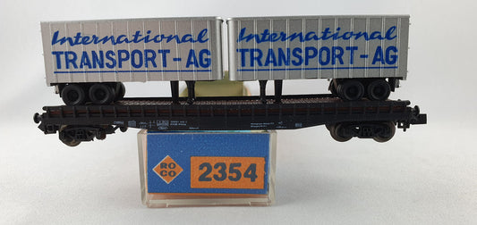 Roco 2354 DB Flachwagen mit Aufleger "Internationale Transport AG OVP (DG495)