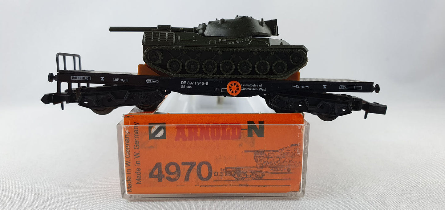 Arnold 4970 DB Schwerlastwagen mit Leopard Panzer OVP (DG640)