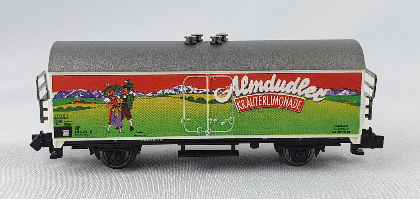 Minitrix 15011 DB Kühlwagen "Almdudler" OVP (DG360)