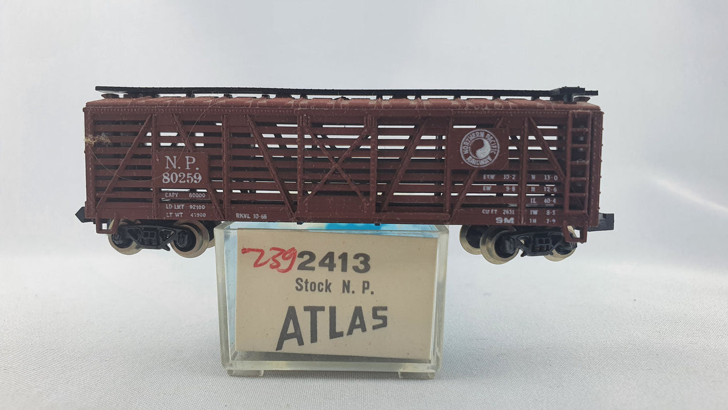 Atlas 2413 NP Stock Car Wodd 40foot OVP (DG210)