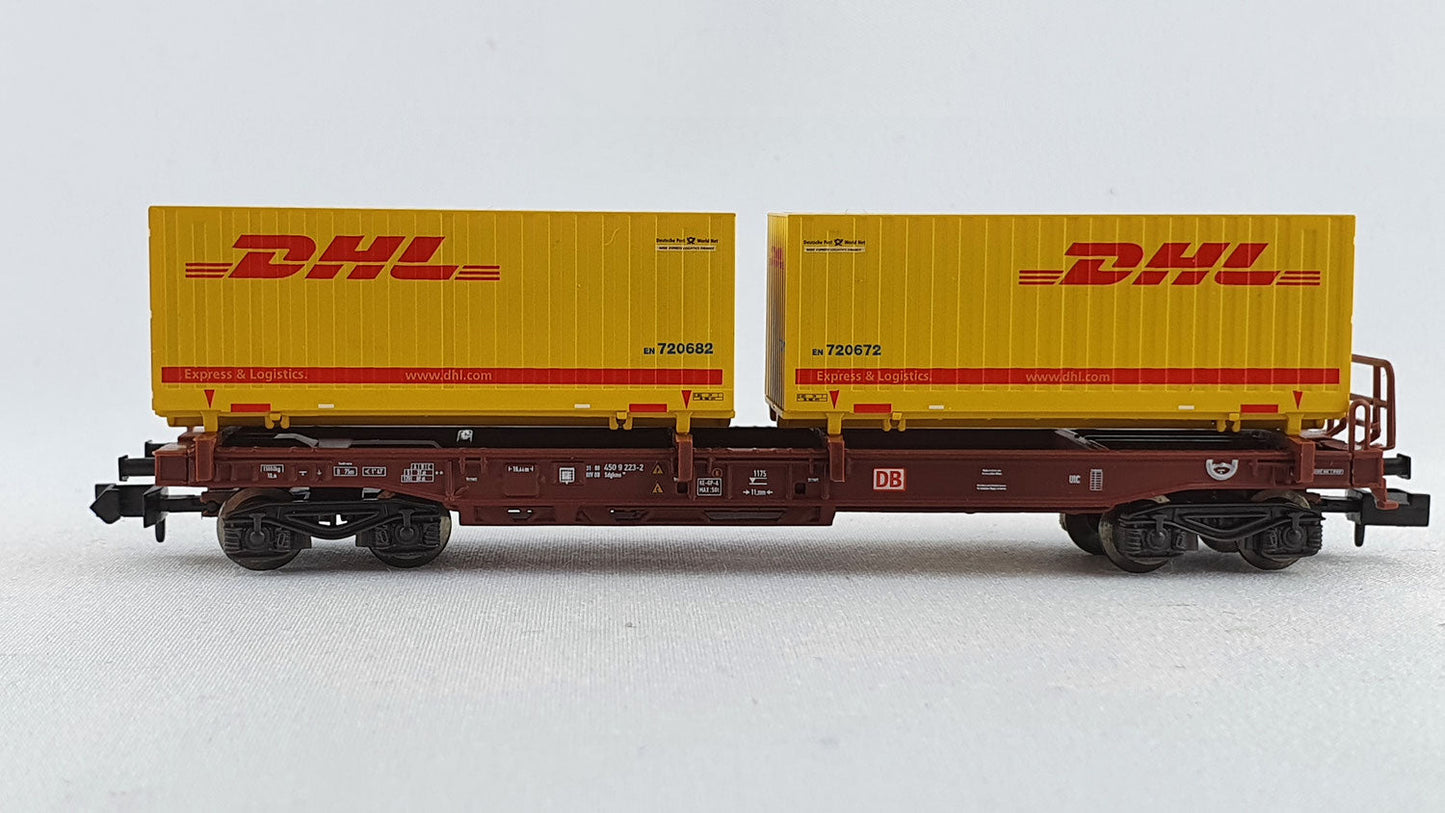 Minitrix 15256 DB Einheitstaschenwgen "DHL" OVP (DG117)