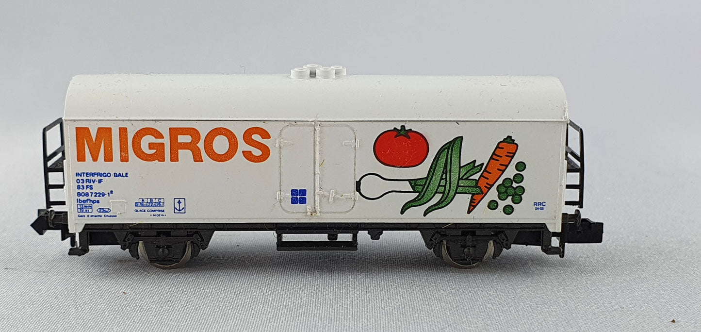 Rivarossi 9326 FS Kühlwagen "MIGROS" OVP (AGW17)