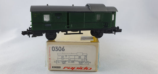 Arnold 0306 DB Gepäckwagen grün OVP (DP352)