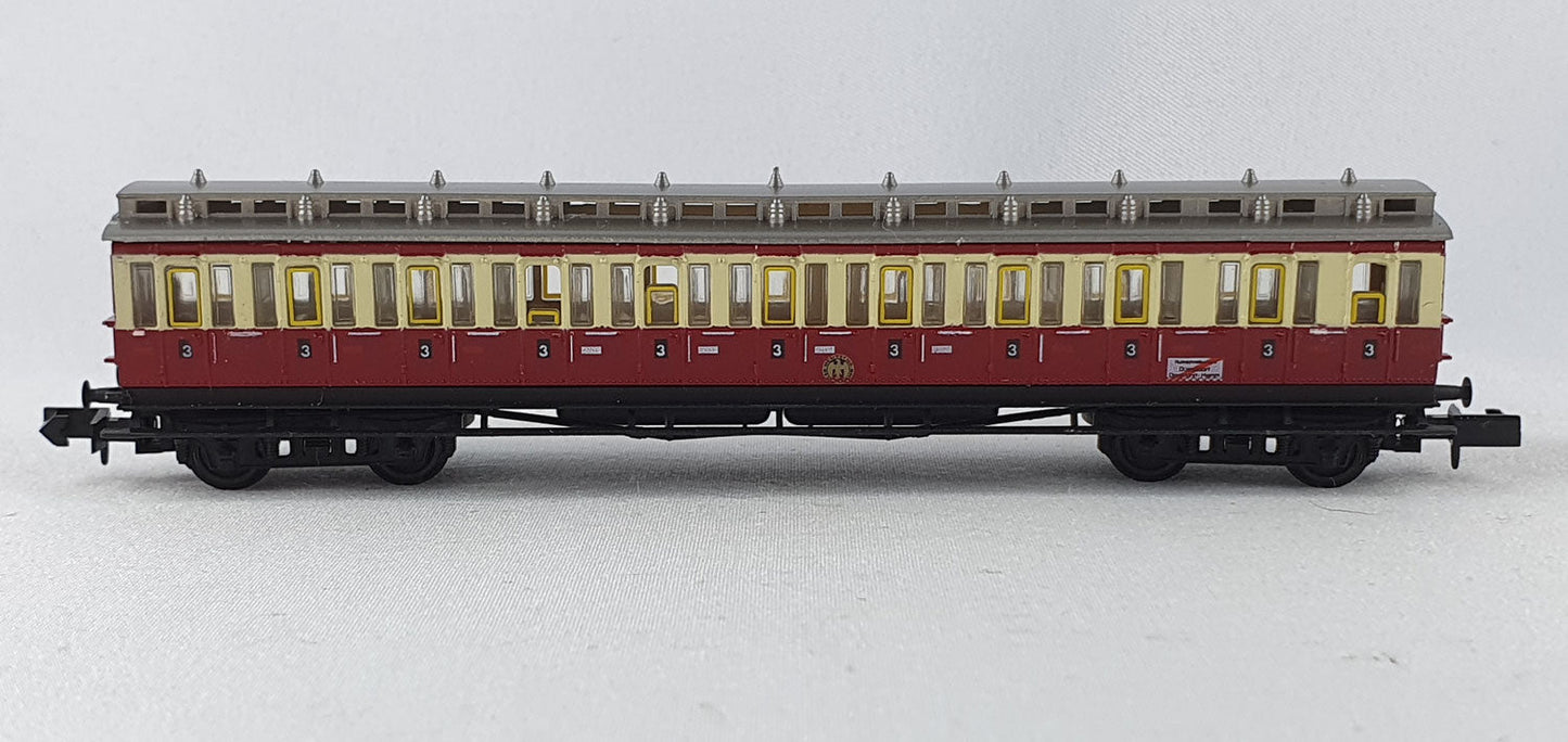 Arnold 3396 DRG compartment car 3rd class red / beige "Ruhr Schnellverkehr" OVP (DP373) 