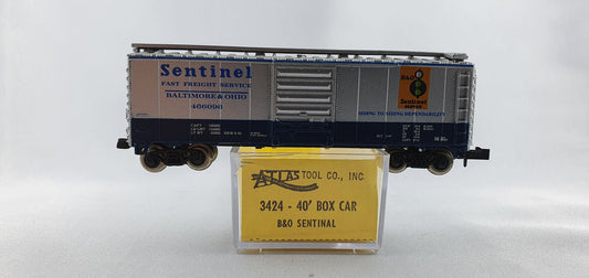 Atlas 3424 B&O Box Car Sentinel 40Foot OVP (DG47)