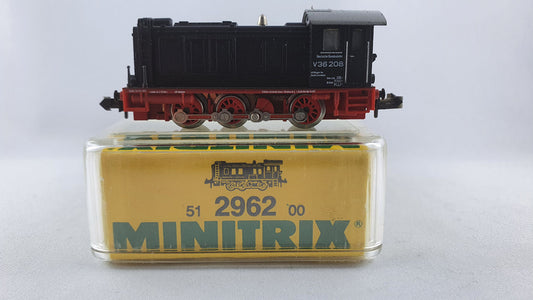 Minitrix 51 2962 00 DB V36 ohne Kanzel schwarz OVP Diesel (DL127)