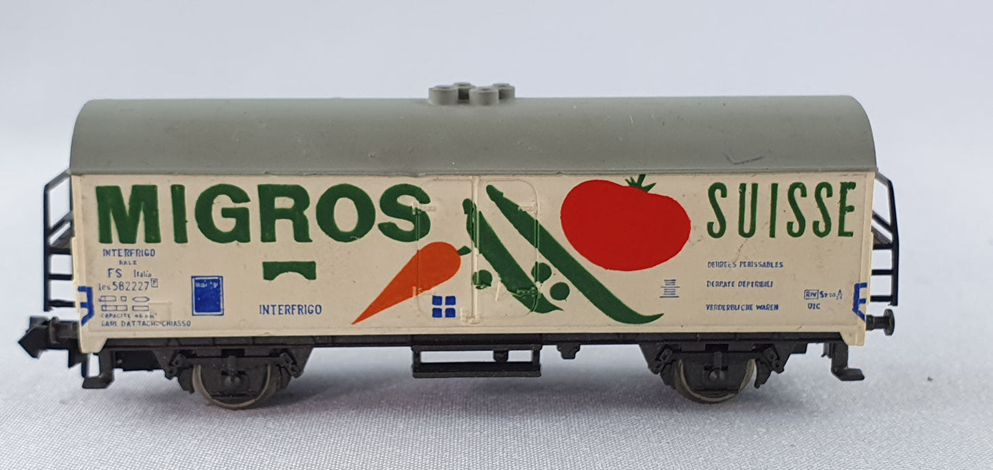 Rivarossi 9309 FS Kühlwagen "MIGROS Suisse" OVP (WG27)