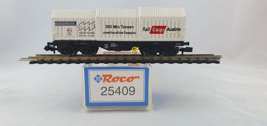 Roco 25409 ÖBB telescopic hood wagon "Voest- Alpine Stahl Linz" OVP (DG802) 