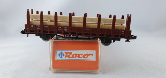 Roco 25025 DB Rungenwagen mit Holzbalken OVP (DG501)