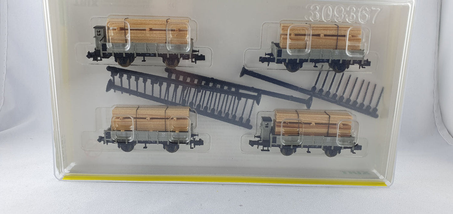 Minitrix 15175 SBB Wagen-Set Holztransport Niederbordwagen OVP (DG752)