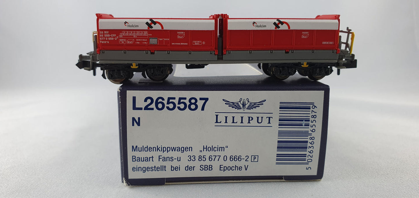 Liliput 265587 SBB dump truck red "Holcim" OVP (E7069) 