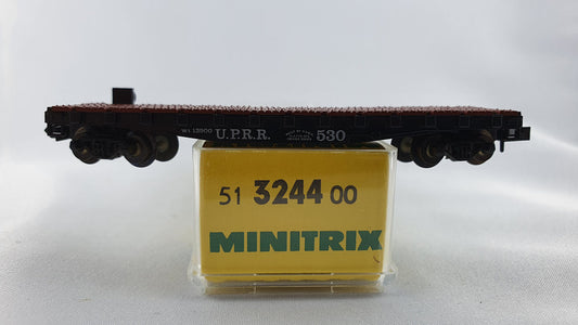 Minitrix 51 3244 00 UP Flar Car mit Schienen OVP (DG148)